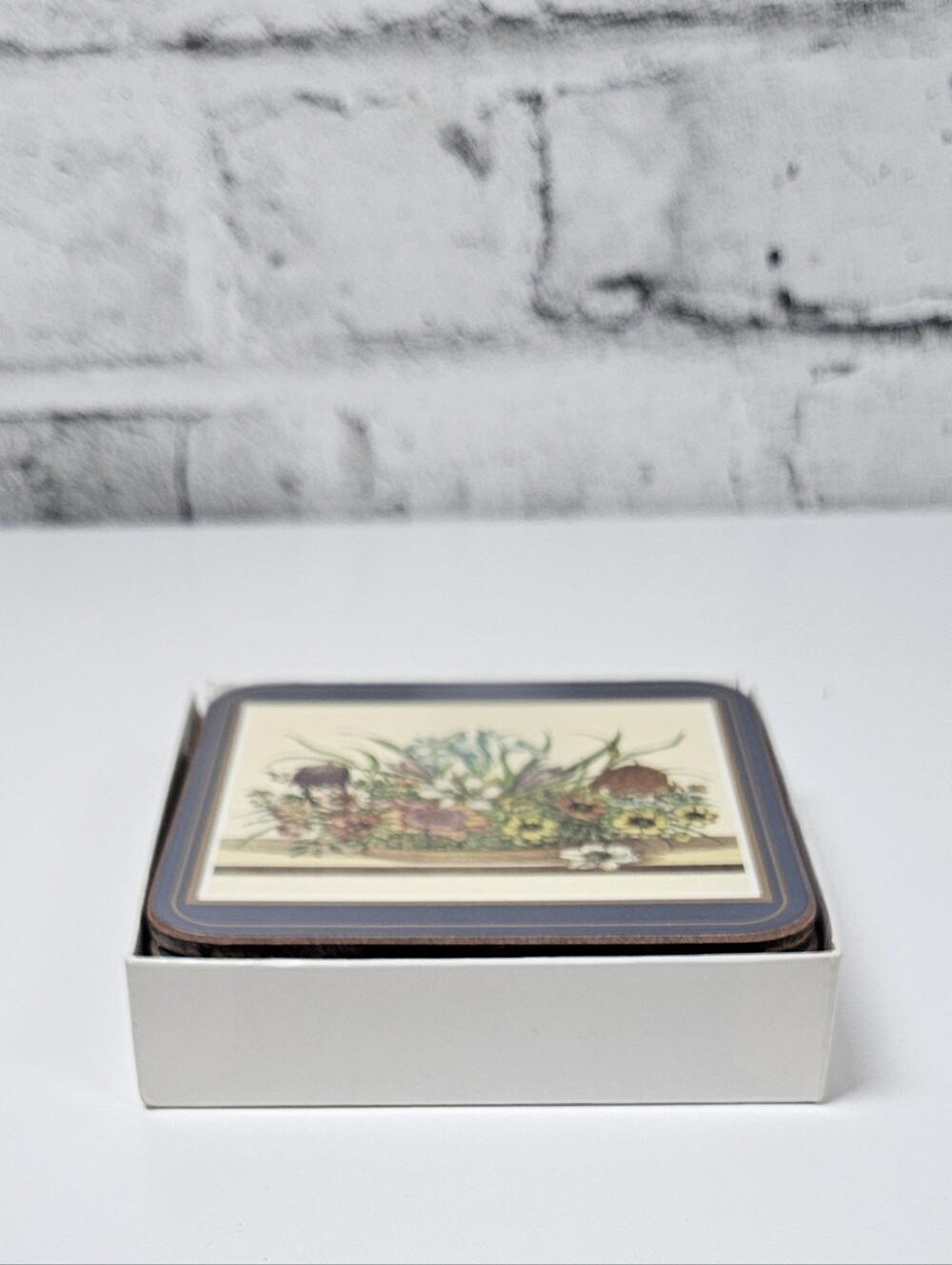 Pimpernel England Set of 6 Floral Botanical Cork Backed Drink Coasters